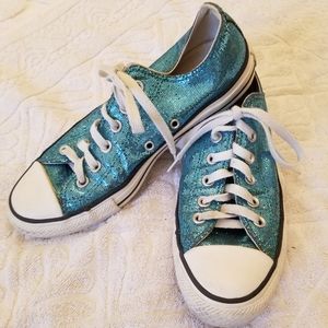 Converse Turquoise Glitter